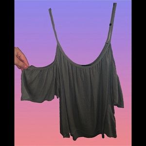 Dark army green blouse